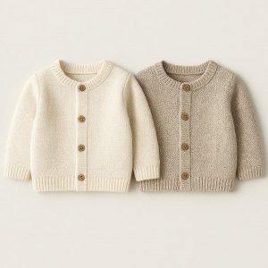2-Pack Unisex Baby Cardigan Sweaters - Soft Knit Pullover, Newborn Toddler Wear
