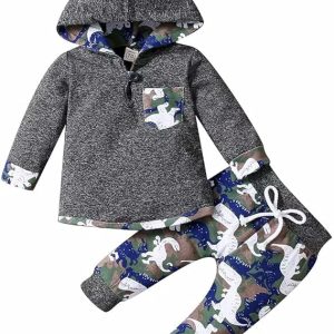 Baby Girls Clothes Long-sleeve Tie Dye Hoodie Pullover and Sweatpants Heart Print Hooded Outfits Set